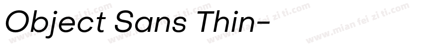 Object Sans Thin字体转换